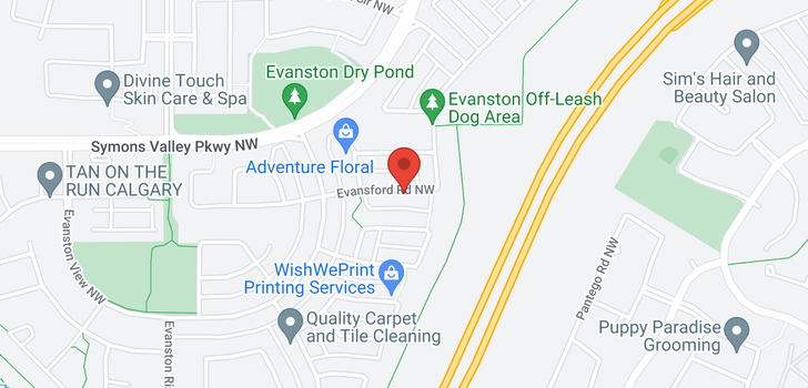 map of 51 EVANSFORD RD NW